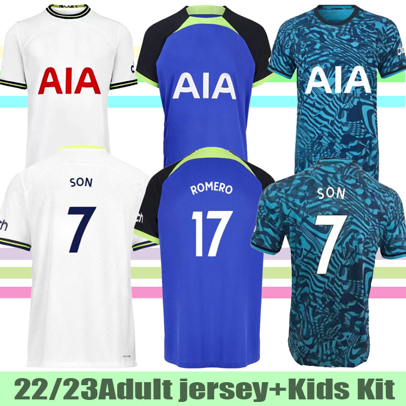 

21 22 23 DELE SON KANE soccer jerseys HOJBJERG BERGWIJN LO CELSO KULUSEVSKI 2022 2023 LUCAS bryan ROMERO REGUILON football shirt set tops men kids kit uniform, Black