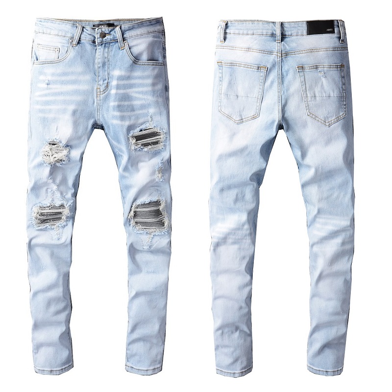 

2021 Mens jeans Distressed Motorcycle biker jean Rock Skinny Slim Ripped hole letter TopQuality Brand Hip Hop Denim Pants 699, Beige