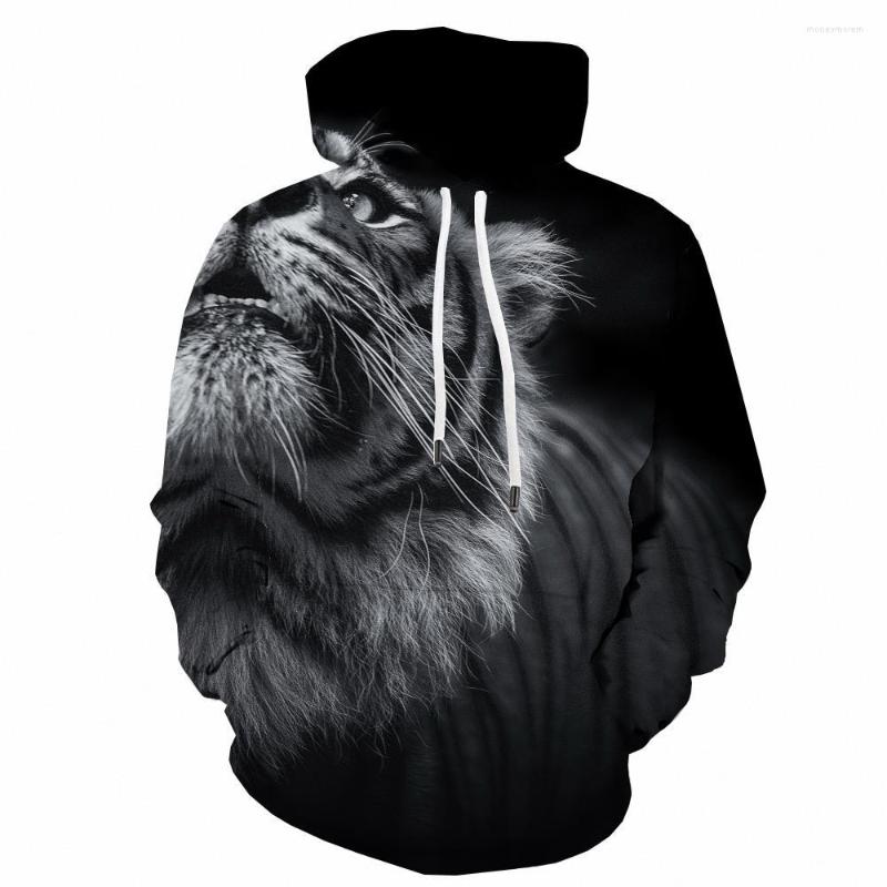 

Men' Hoodies Somepet Brand Tiger Hoodie Men Animal Print Solid Color Hooded Casual Harajuku 3d Printed Sweatshirt, Wywd-10508