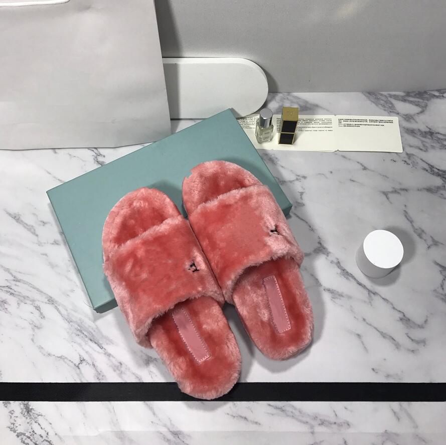 

Women New Style Slipper Autumn Winter Home Wool Fluffy Sandals Letter Embroidery Leisure Slippers Luxury Furry Plush Flat Bottom Solid Color Sandal, Not for individual sale