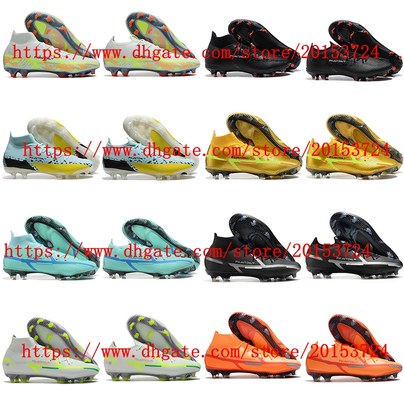 

2022 Mens Soccer Shoes Phantom GT Elite Dynamic Fit FG Cleats Football Boots Chaussures De Botas De Futbol, As picture 12
