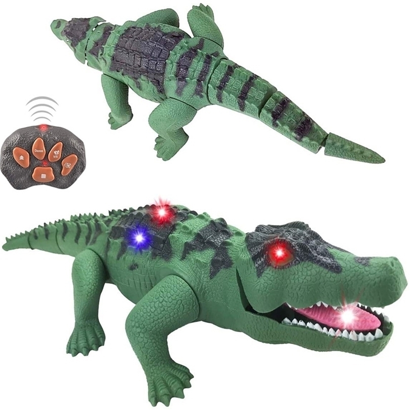 

ElectricRC Animals Remote Control Alligator With LED Lights Walking Roaring Sound Electric RC Toy Kids Gifts For Boys Girls Toddlers 312 220914, 1 pcs