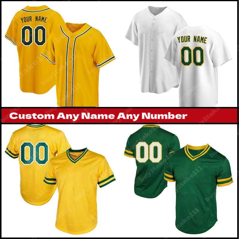 

Custom Oakland Baseball Jersey Rickey Henderson Khris Davis Matt Chapman Reggie Jackson Austin Allen Luis Barrera Sean Murphy Elvis Andrus Tony Kemp Bolt Machin, Mens cool base(yundongjia)