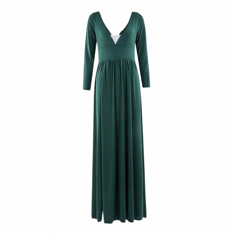 robes d￩contract￩es robe de vacances femme pure manche longue profonde v sexy dame divis￩e de mariage ￩vas￩ robe de bal robe de soleil v￪tements