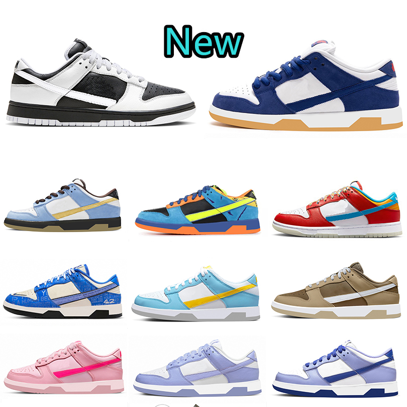 

Designer Running Shoes low LA Dodgers Phillies Jackie Robinson Triple Pink Homer Simpson Reverse Panda Fruity Pebbles Blueberry Trainer Sneakers for Men and Women, Box