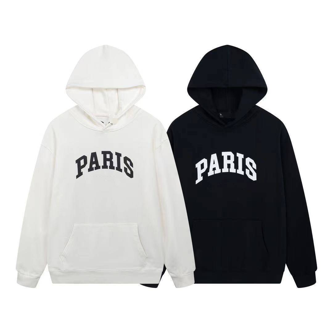

Luxury Brand Hoodie Pari Letter Loose Casual Hooded Sweater Long Sleeve Outer Wear Men And Women Same Style Fashion, White