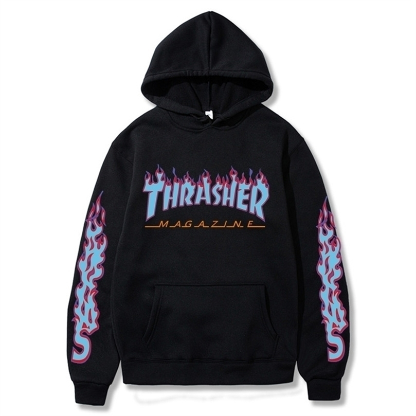 

Mens Hoodies Sweatshirts European American Brand Thrashes Print Hoodies MenWomen Street Couple Casual Hip Hop Pullover Sweatshirts Tops 220914, Red wine1