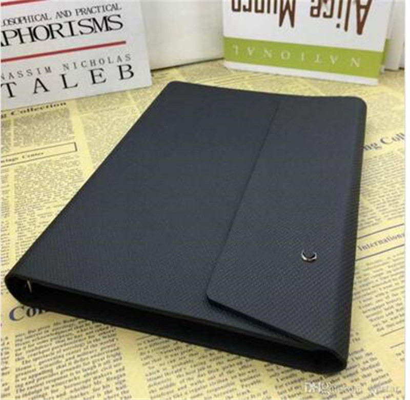 

Luxury Black Hardcover Envelope Design Notepads High-end Handmade Leather A5 Size Diary Binder Notebooks With 100 Loose-leaf Paper Business Gift