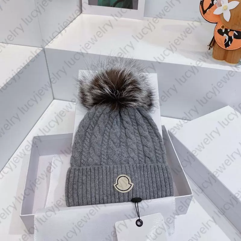 

designer beanie skull caps fashion warm cold proof hairball hats breathable hat 8 colors quality, A4;no box