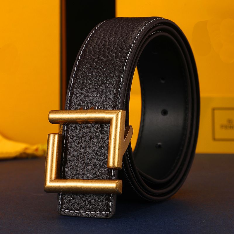 

Designer Belts For Woman Mens Fashion Genuine Leather Belt Womens Cowskin Lychee Pattern Belt Girdle Waistband Cintura Ceinture 2209143D, Width:3.8cm