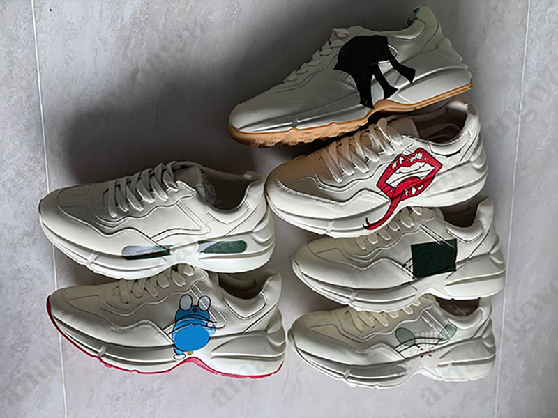 

Women Sneaker Men Designer Platform Shoes Red Green Stripe Multicolor Sneakers Leather Runner Trainer Casual Shoes Quality, Color 3