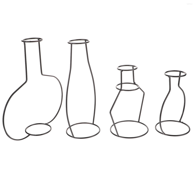 

Party Decoration 4pcs Iron Art Vase Hydroponic Container Decorative Plant Flower