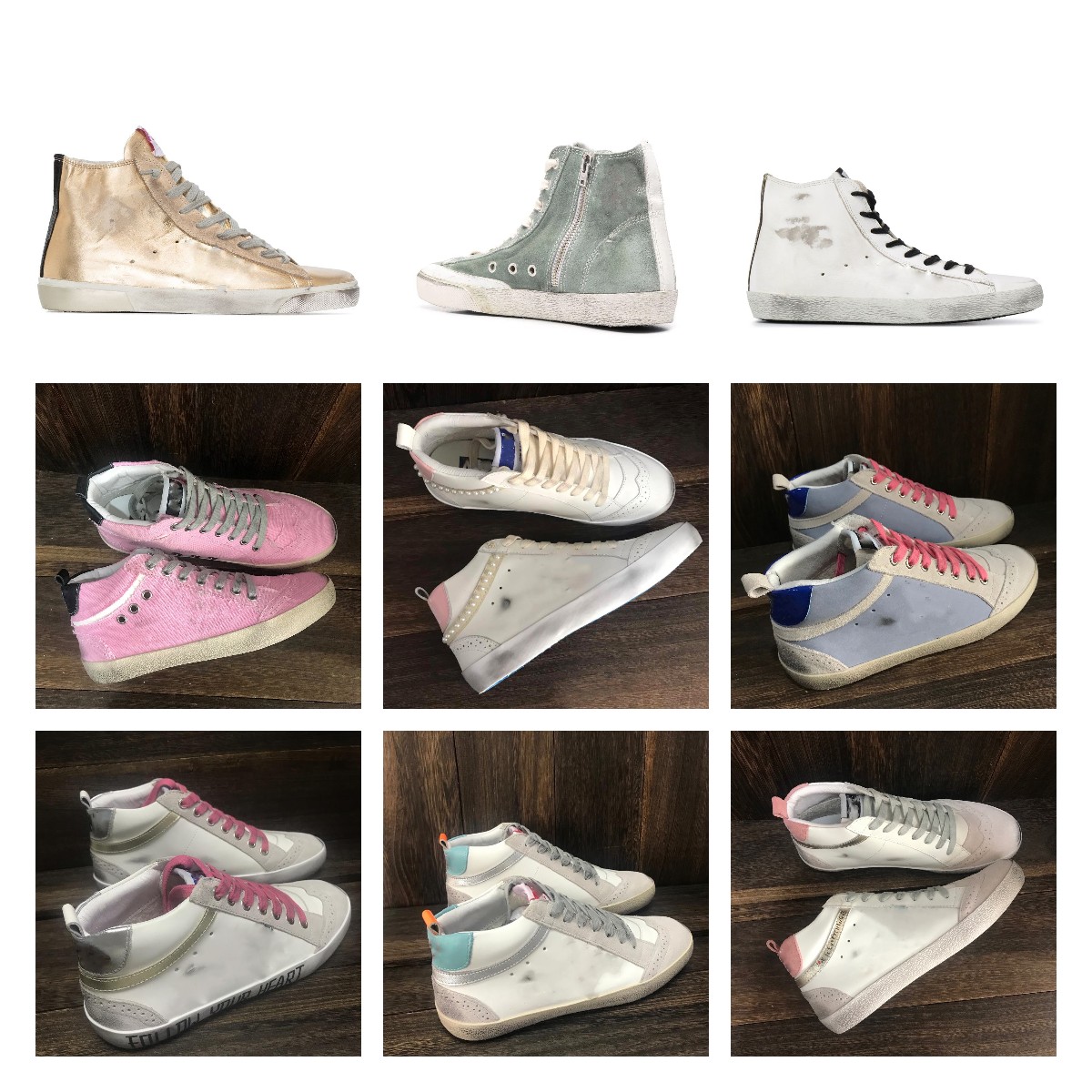 

2022%%Goose%% Boots golden Mid Slide Francy Super Star Sneakers Casual White Classic Do-old Dirty Man Women Shoe Star Sneaker High Top shoes, Star24