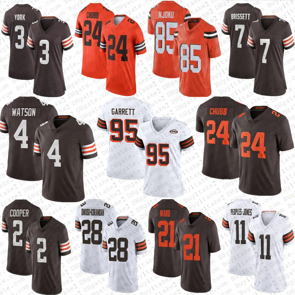 

Nick Chubb Myles Garrett Cade Yorks Custom Football Jerseys 4 Deshaun Watson Amari Cooper Owusu-Koramoah Denzel Ward David Njoku Joel, Mens