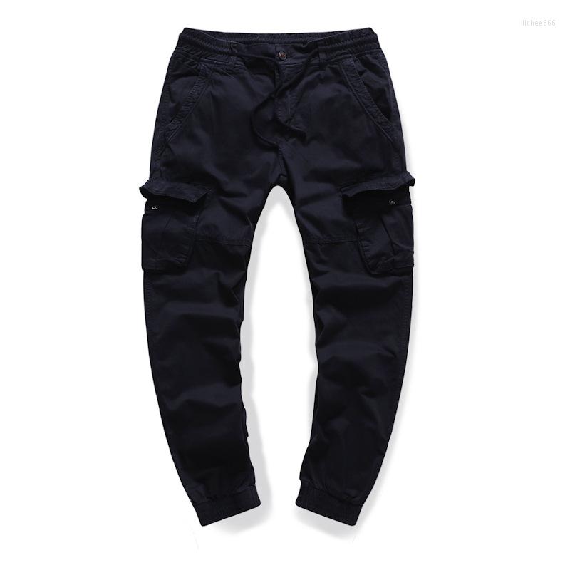

Men's Pants Spring Autumn Men Cargo Casual Overalls Loose Sports Leggings Streetwear Pantalones Tipo Pantalon, Black