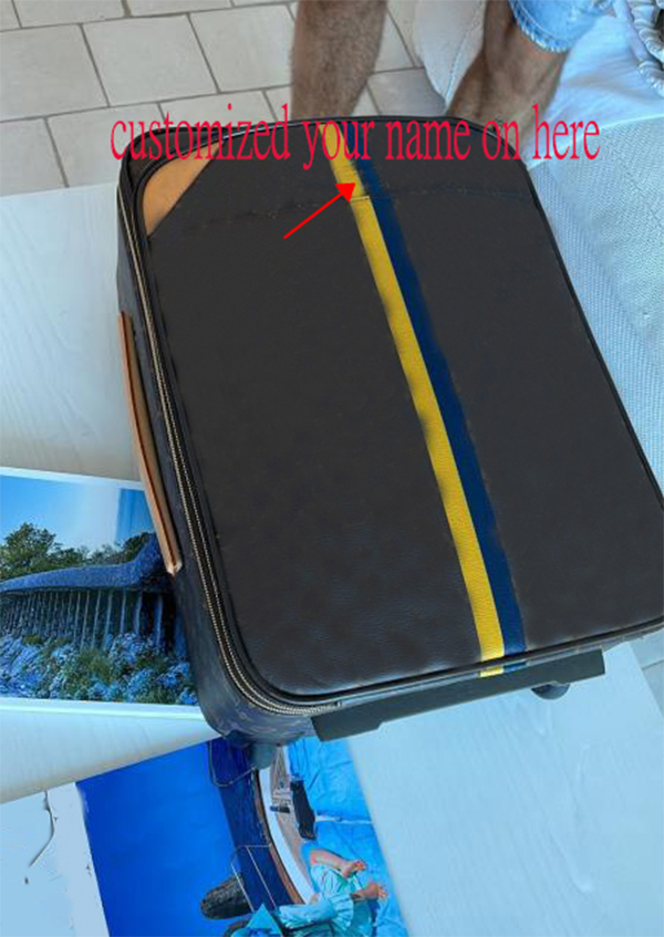 

customized name spinner brown suitcases travel luggage cartoon horizon 55 suitcase trunk bag universal wheel duffel rolling luggages briefcase