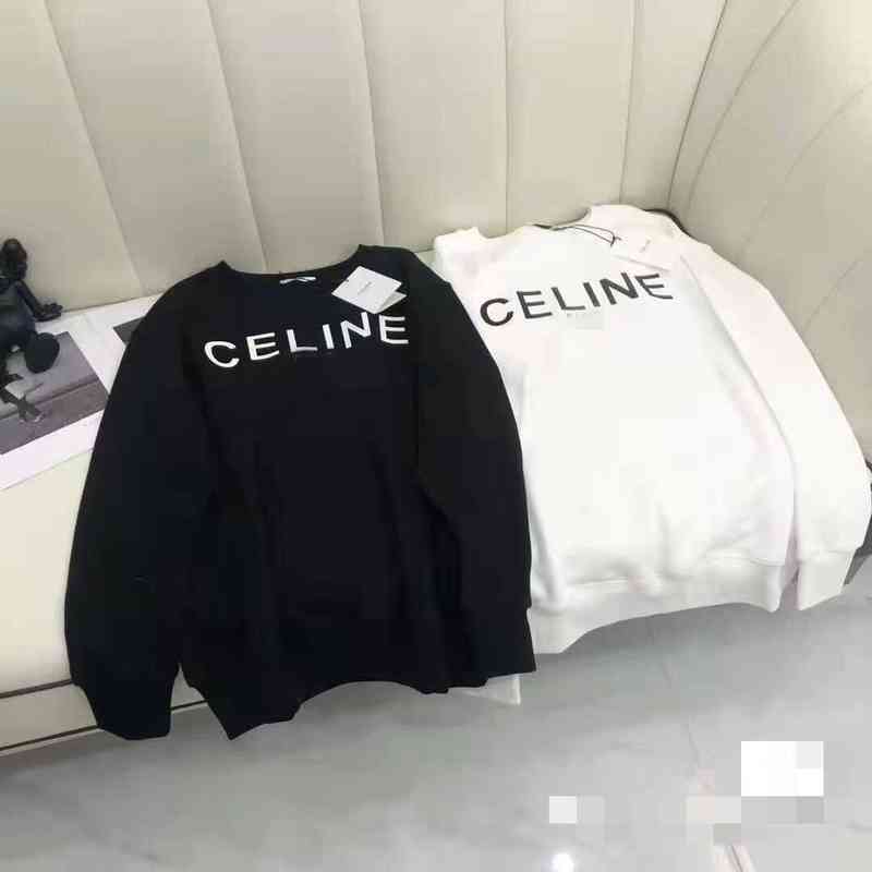 

Designer Hoodies Celinn' Sweater Autumn and Winter 22 New Women' Cotton Plush Fashion Brand Long Sleeve Male Letter Printing Screen Red, Terry white