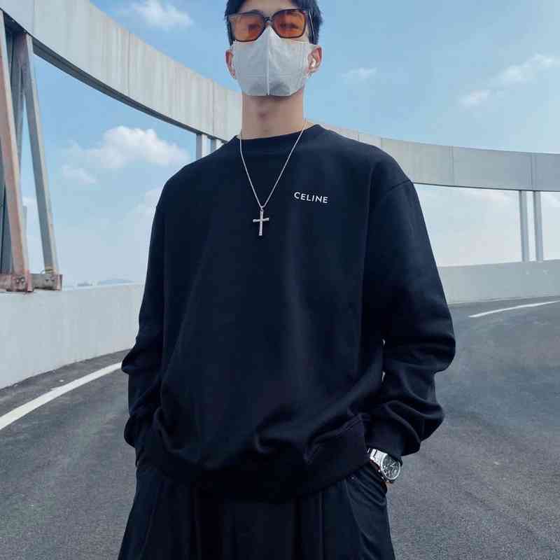 

Fashion Designer Hoodies Celinn' Man and Woman Sweater New Front Back Letter Pattern Male Casual 22 Versatile Trend Long Sleeve High, White