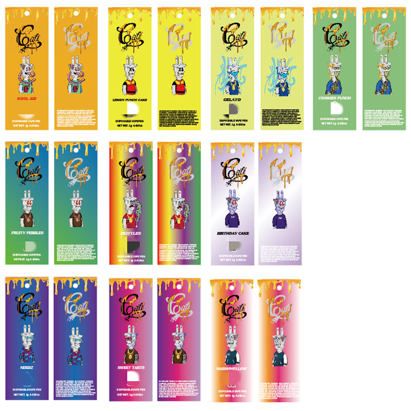 

Cali Plug vape pen 1.0ML rechargable e-cig disposable bags packaging