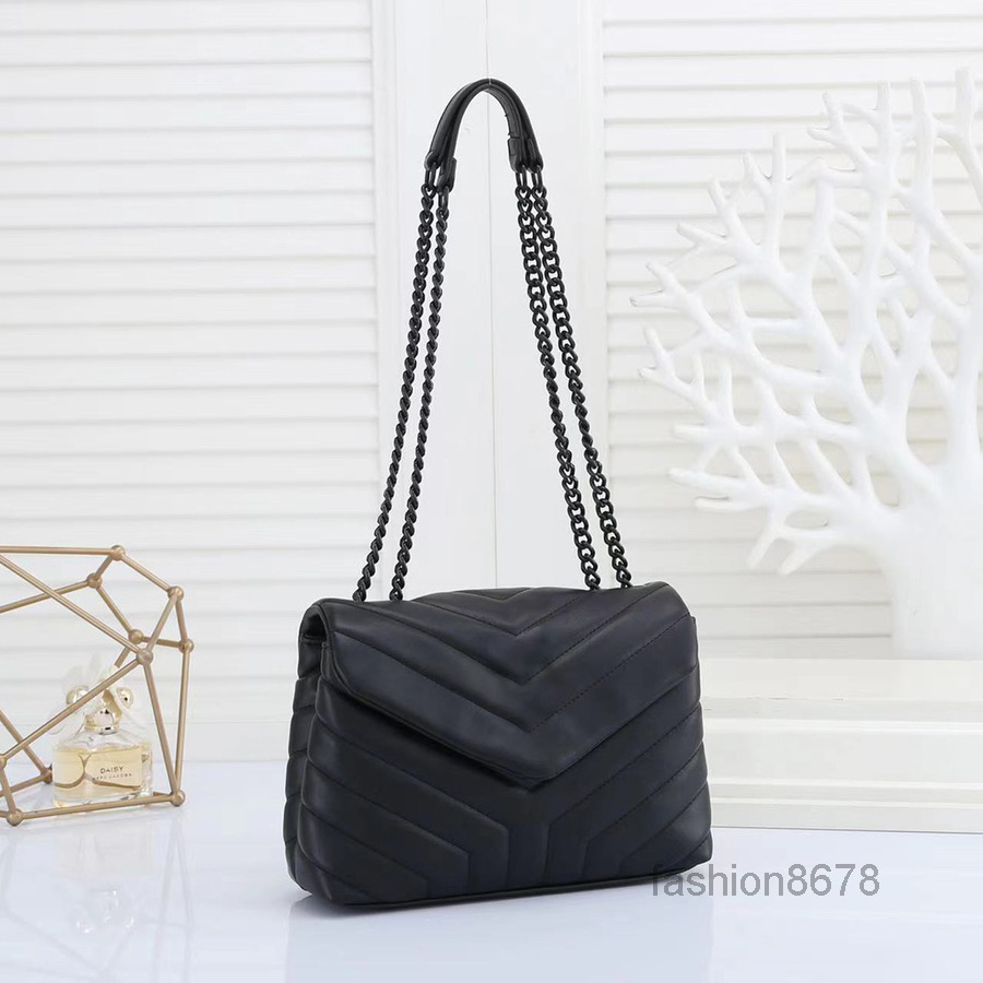 

Evening Bags luxury handbag shoulder bag brand designer PU material ladies metal Chain clamshell messenger wholesale 6 color hardware Size