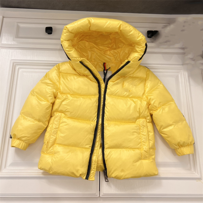 

Baby Designer Clothes Down Coat 2022 New Boys And Girls With Thick Warm Bright Color Western Winter Outwear Fashion Children's Dazzle Zipper Jacket, Orange