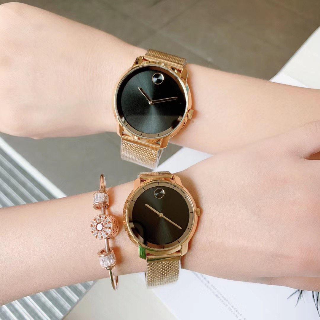 

Wristwatches Men Women Watches Couple Watch Quartz Movement Stainless Steel Strap High Quality Waterproof Party