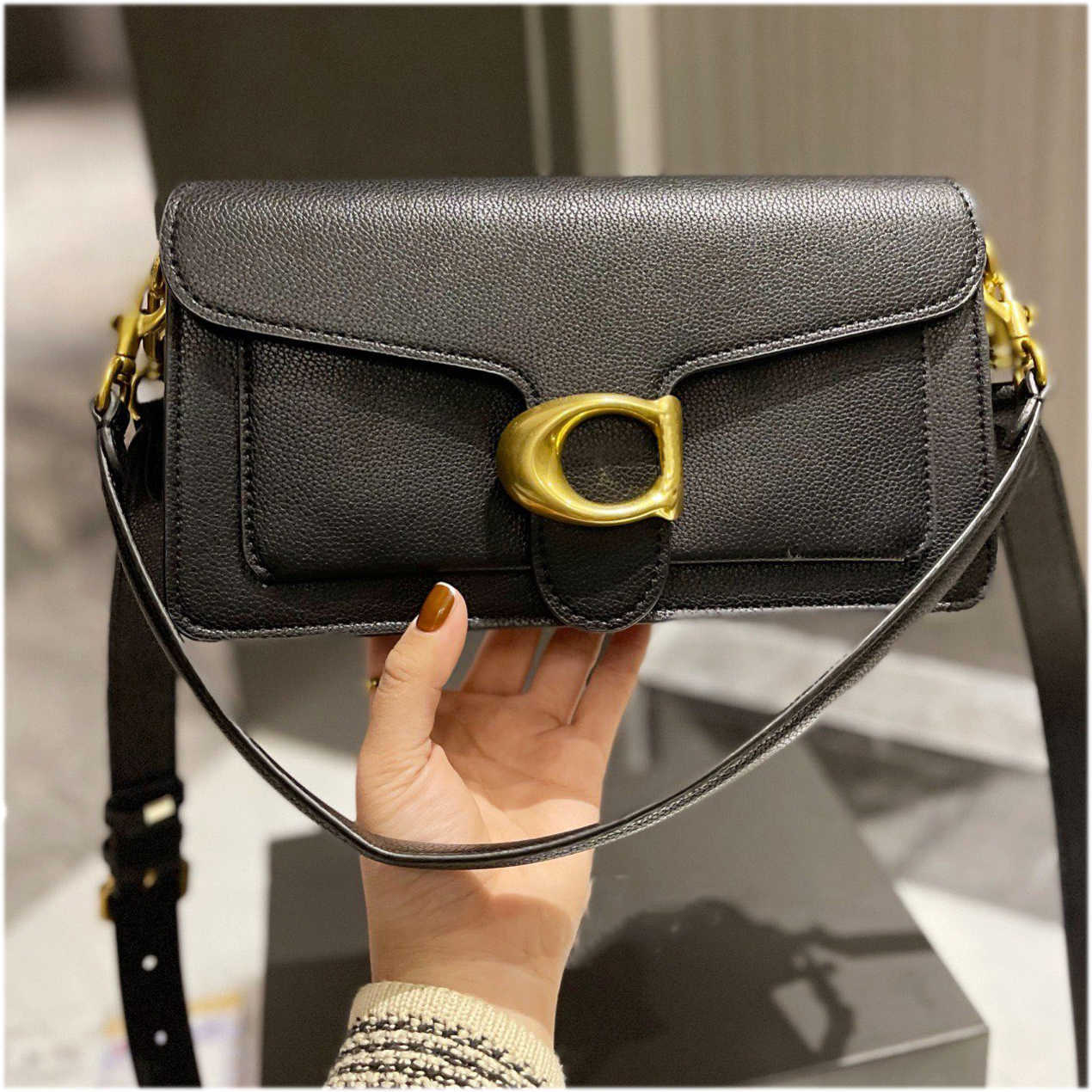 

evening bag Quality Luxury Designer Bags Leather Female 2022 Fashion Trendy Crossbody Tabby Shoulder Bag with, Color 1