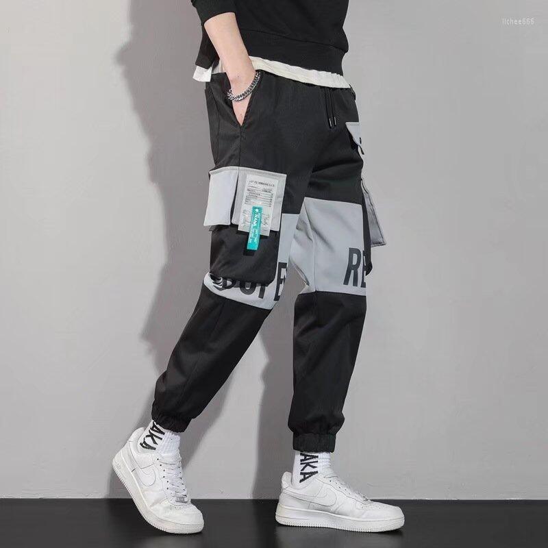 

Men's Pants 2022Spring Four Seasons Universal Multi-Pocket Cargo Men 'S Ankle-Tied Harem Casual PantsXZ212-QK736-P35, Black