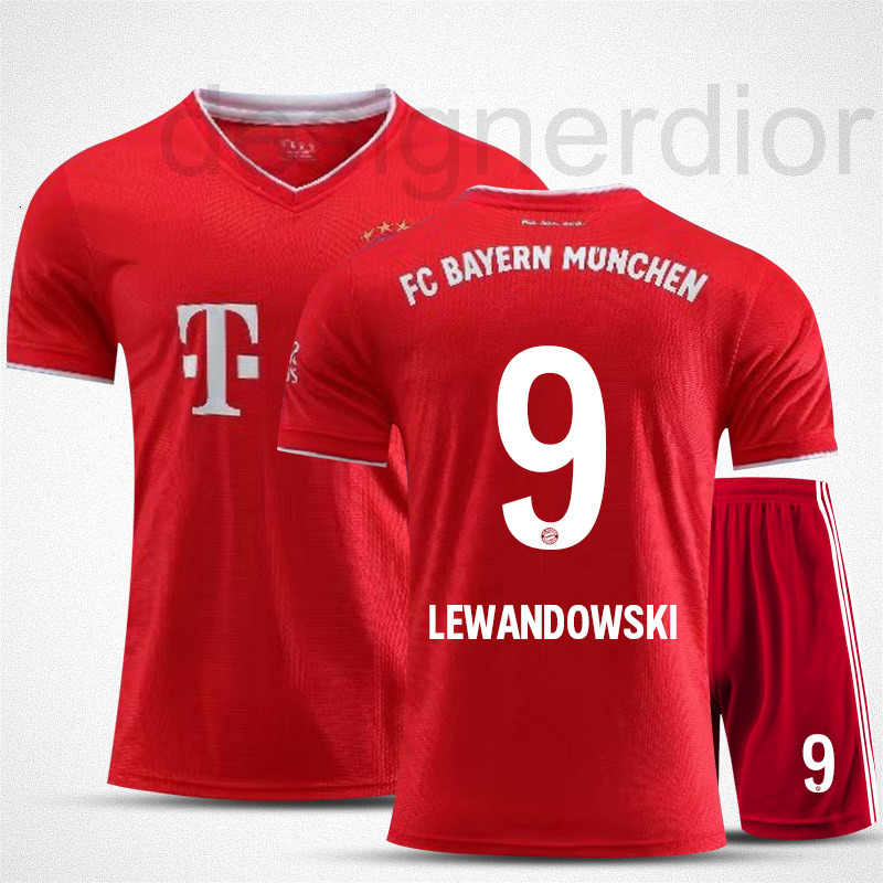

Soccer Sets/Tracksuits designer 2021 Bayern Munich football shirt sports suit men's No.9 levanmoler children's Training Kit 07PN, 20-21 bayrenhong 9 levandovsky