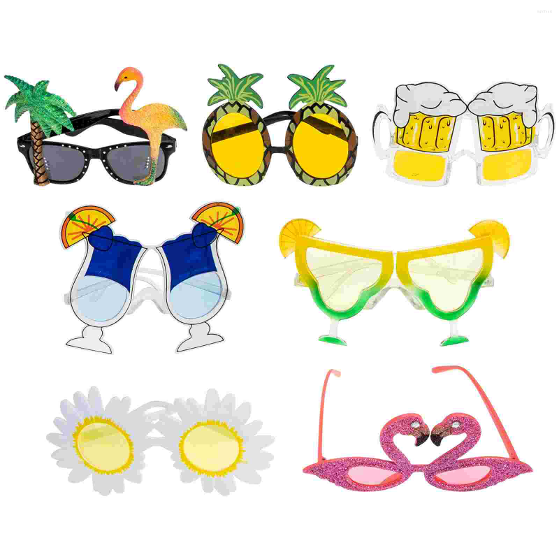 

Party Decoration 7 Pairs Of Hawaii Eyeglasses Fashionable Sunglasses Props