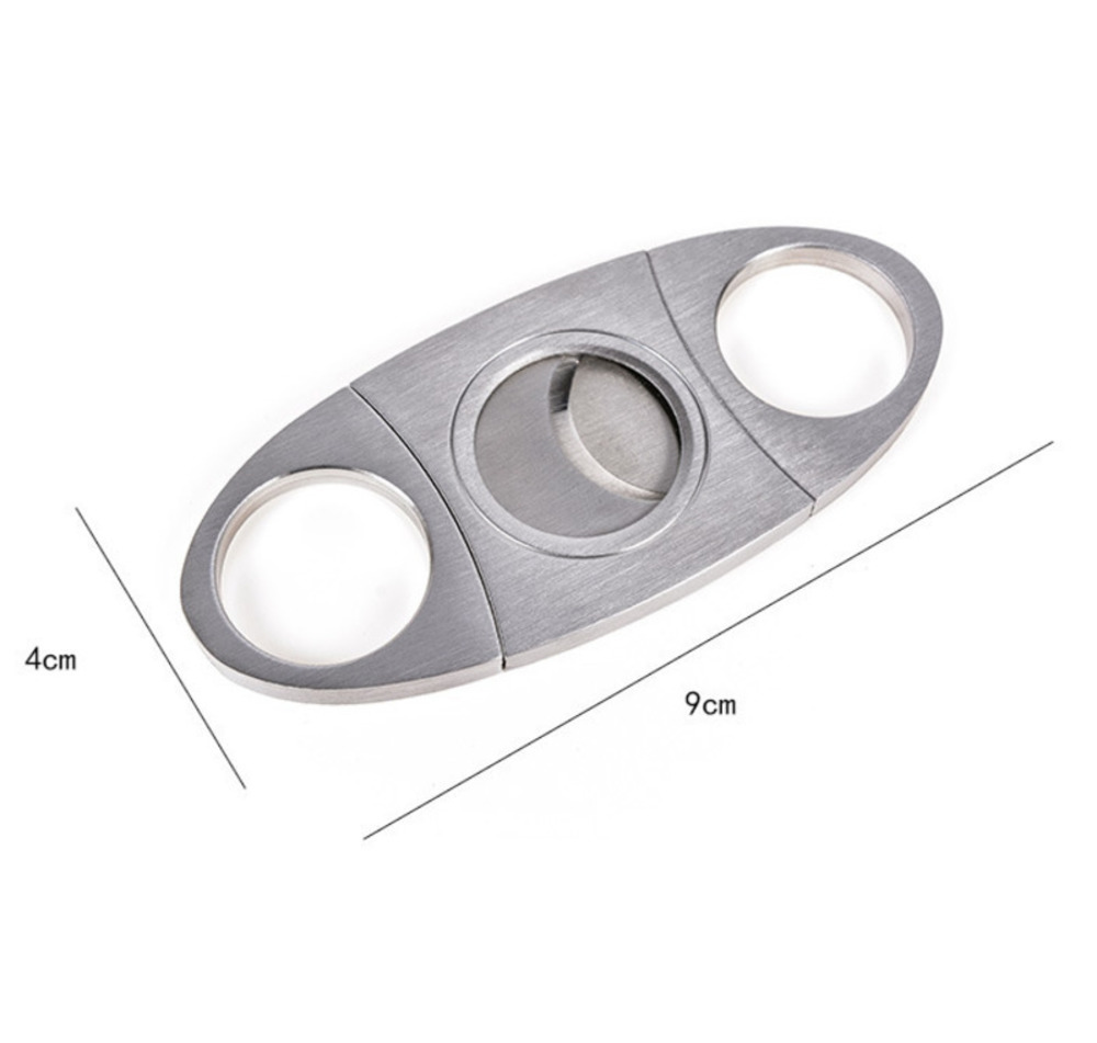 

Stainless steel double - edged cigar scissors European and American portable CIGAR knife simple cigars cutter