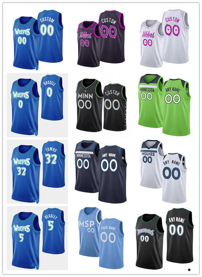 

Jersey 75th Custom Minnesota''Timberwolves''Men Women Youth Karl-Anthony 32 Towns 1 Anthony Edwards 0 D'Angelo Russell 5 Malik Beasley Basketball, Color