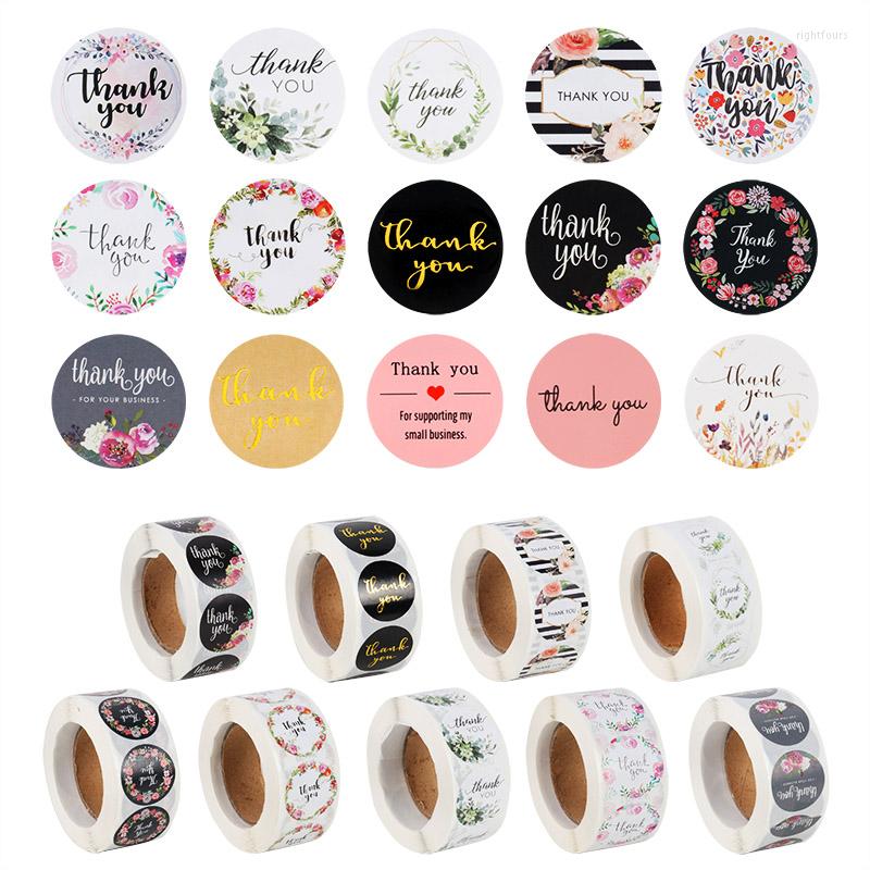 

Gift Wrap 500pcs Sealing Stickers Floral Thank You Seal Labels Scrapbook Handmade Sticker Birthday Party Baby Shower Decor