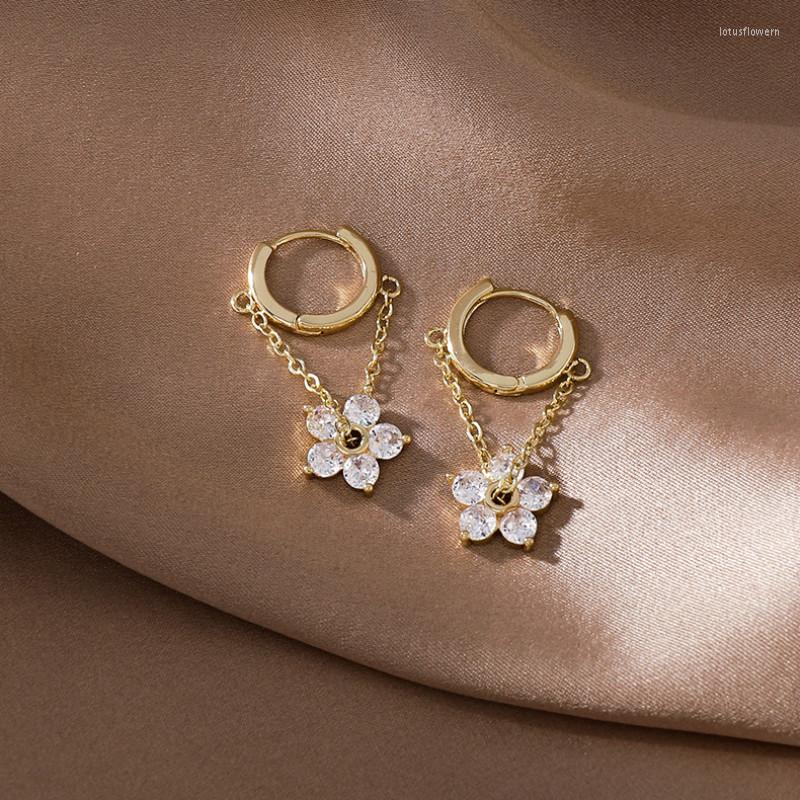 

Stud Earrings 2022 South Korea Chain Flower Fashion Temperament Exquisite Simple Women's Jewelry