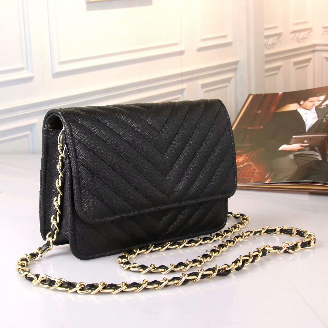 

Women's designers handbag shoulder bag Crossbody tote purse handbag Luxury Brand message bags classic PU Leather Fashion wallet GOLD CHAIN 21CM LUGGAGE MINI FEGHRT, 21cm gold chain