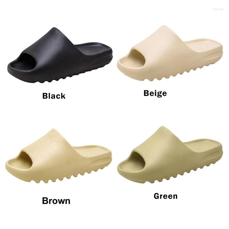 

Slippers Summer Home Men Simple Solid Color Shoes Non-slip Bathroom Slides Flops Couples Unisex Comfortable 2022, Black