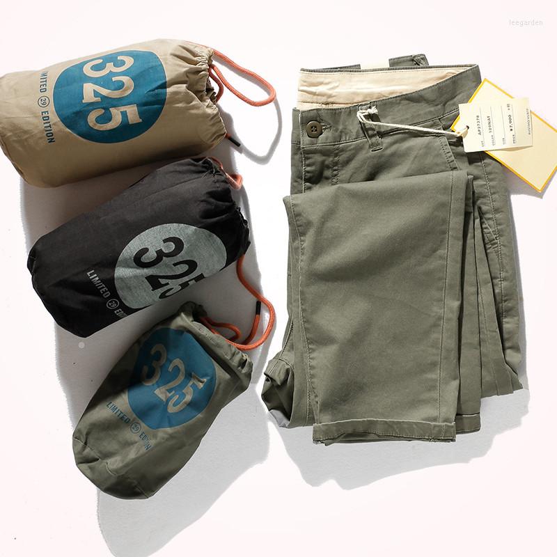 

Men's Pants Autumn And Winter Thick Woven Tapered Straight Men's Loose Washed Heavyweight Elastic Chino Business Casual Trousers, Army green