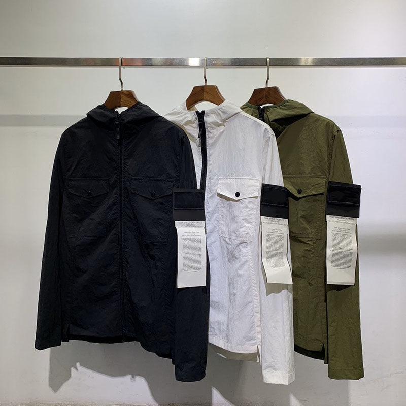 

Mens brand jackets topstoney designer Men's Jackets island armband fashion jacket tide stone brands top SIZE M-2XL, Preservatives (not sold separately)