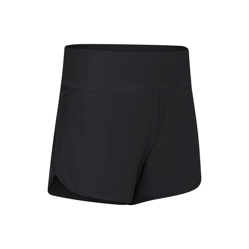 

Sports Lu High-Rise Shorts Women Yoga Pants with Back Zipper Pocket Running Short Pants Quick-Dry Breathable Casual Sweatpants Exercise Fitness Wear 7M, Black