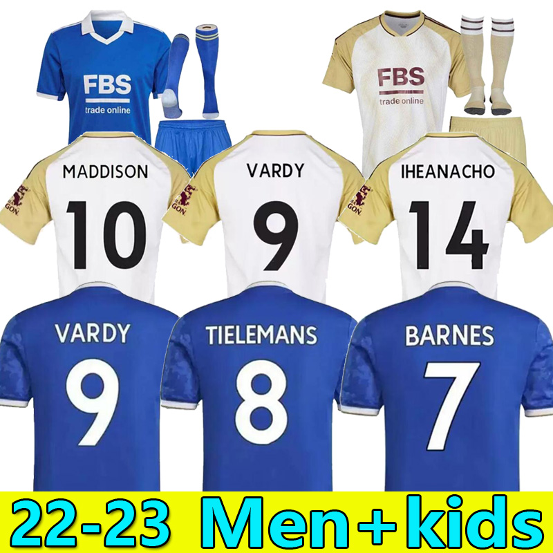 

22/23 player version VARDY City Soccer Jerseys MADDISON IHEANACHO 2022 2023 CAMISETA BARNES TIELEMANS AYOZE DAKA LOOKMAN IHEANACHO Kids Kits sets football shirt, Player 1