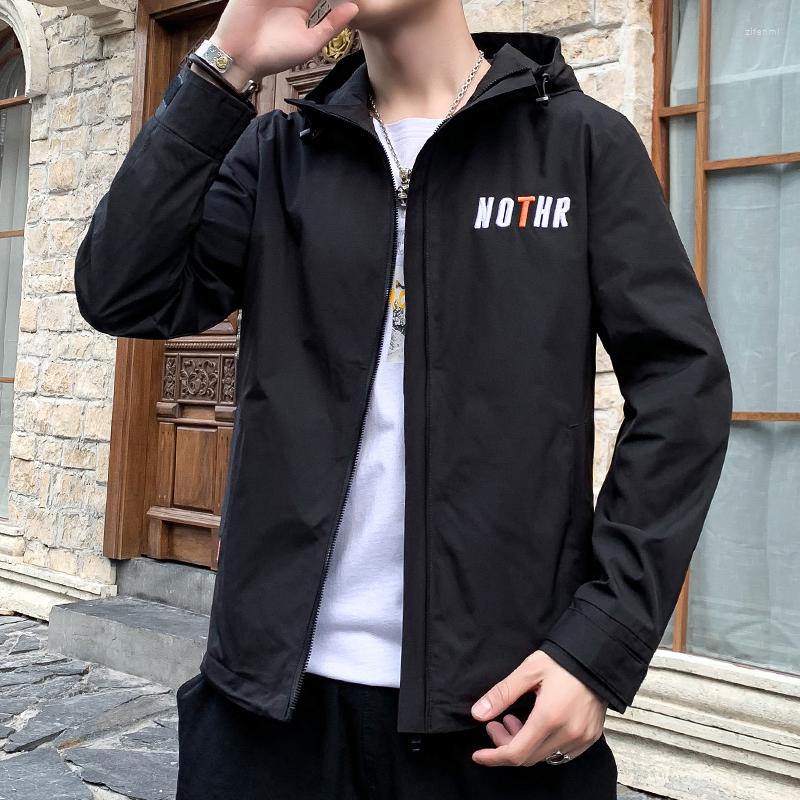 

Men's Jackets 2022 Men Clothing Men's Jacket Casual Windbreaker Embroidery Design Man Fashion Thin Coats For Spring Autumn Size -4XL, Black