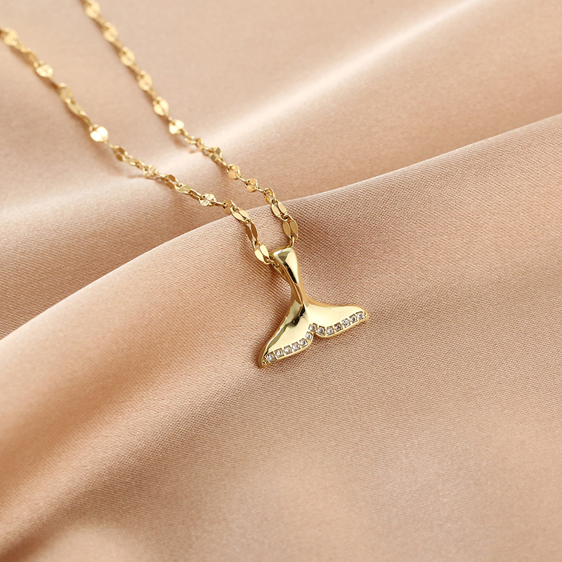 New Fashion Crown Lock Key Clover Pendant Necklace for Women Gift-image-802937246