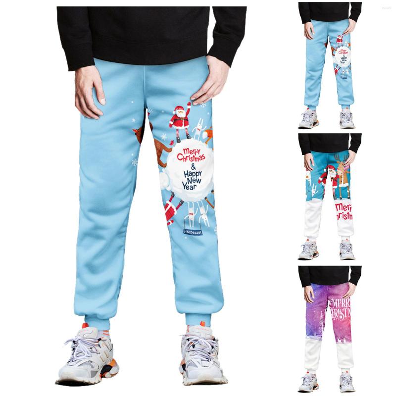 

Men's Pants Jeans Men's Foot Print Trend Fashion Trousers -Size Christmas Toddler Outdoor, Blue