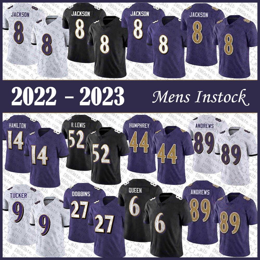 

Mens Jersey 8 Lamar Jackson 9 Justin Tucker Football 89 Mark Andrews 14 Kyle Hamilton 27 J.K. Dobbins 44 Marlon Humphrey 6 Patrick Queen 52, Picture