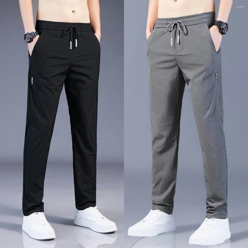 

Men's Pants 2022 Men's Trousers Spring Summer Thin Green Solid Color Fashion Pocket Applique Full Length Casual Work Pantalon, Black