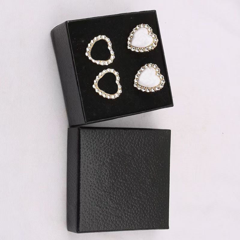 

23ss 20style Simple 18K Gold Plated Letters Stud Silver Luxury Brand Designers Women Round Crystal Rhinestone Pearl Earring Wedding Party Jewerlry