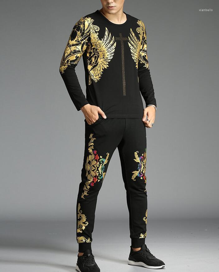 

Men's Tracksuits 2022 Autumn Male Tracksuit Full Long Sleeves Men, Black