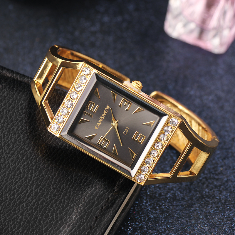 

Women's Bangle Watch New Fashion Stainless Steel Bracelet Ladies Watches Quartz Female Clock Reloj Mujer Wristwatch