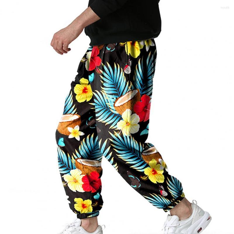 

Men' Pants Stylish Relaxed Fit Lace-up Trousers Loose Bottoms Drawstring, Black