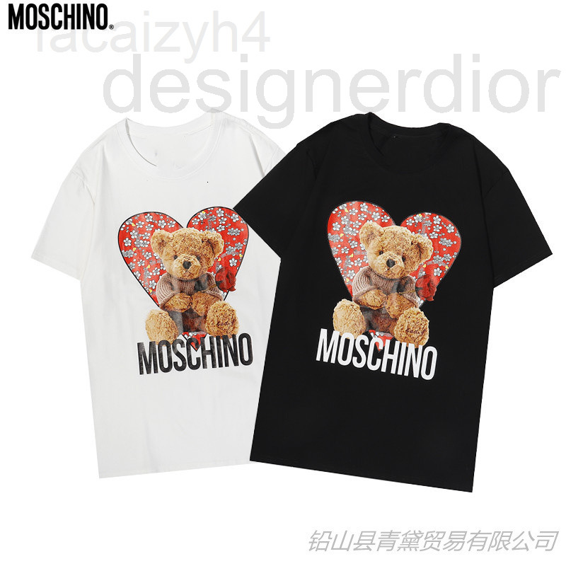 

Men' T-Shirts designer Camisetas hombre diseador moda nuevo Moschin Mochino amor rosa oso impresin manga corta camiseta 7fvu YFY5